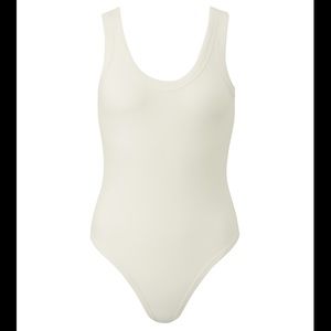 Alexander Wang x Uniqlo White Ribbed Sleeveless Bodysuit | SIZE XS